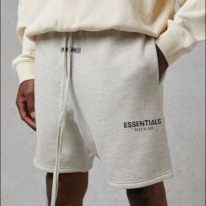 ⚡️ FOG Fear Of God Essentials SS21 Oatmeal Drawstring Sweat Shorts